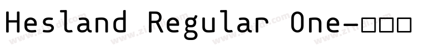 Hesland Regular One字体转换